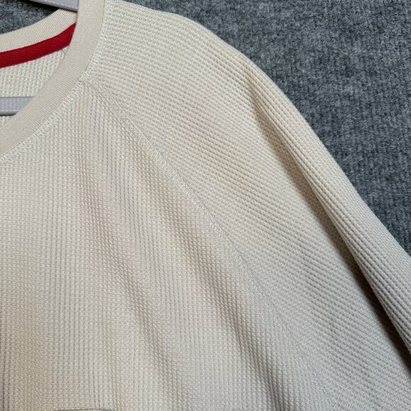 New Wolverine Mens Size XXL Walden II Thermal Henley Shirt Tan Stone Long Sleeve - Picture 5 of 9